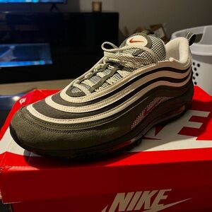Nike Air Max 97 Men's Sneakers - Olive and Cream in great condition!